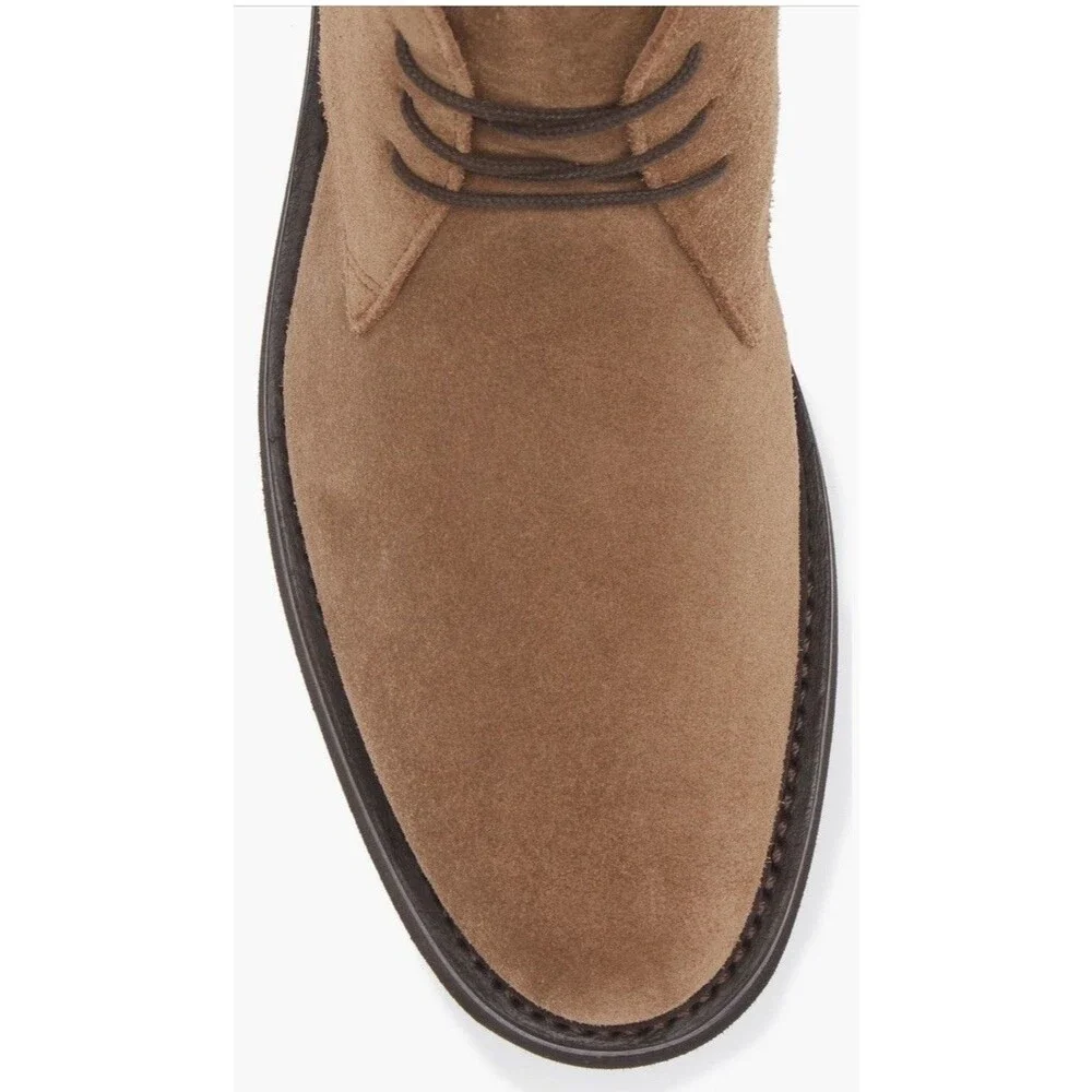 New Allen Edmonds Downing Chukka Boot Men Suede Leather 12 D Shoes Chustnut